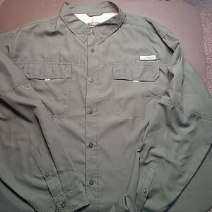 Habit Sportswear Fishing Camping Green Long Sleeve Shirt Mens 3XL XXXL